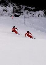 Démonstration des moniteurs de l'Ecole de Ski Français