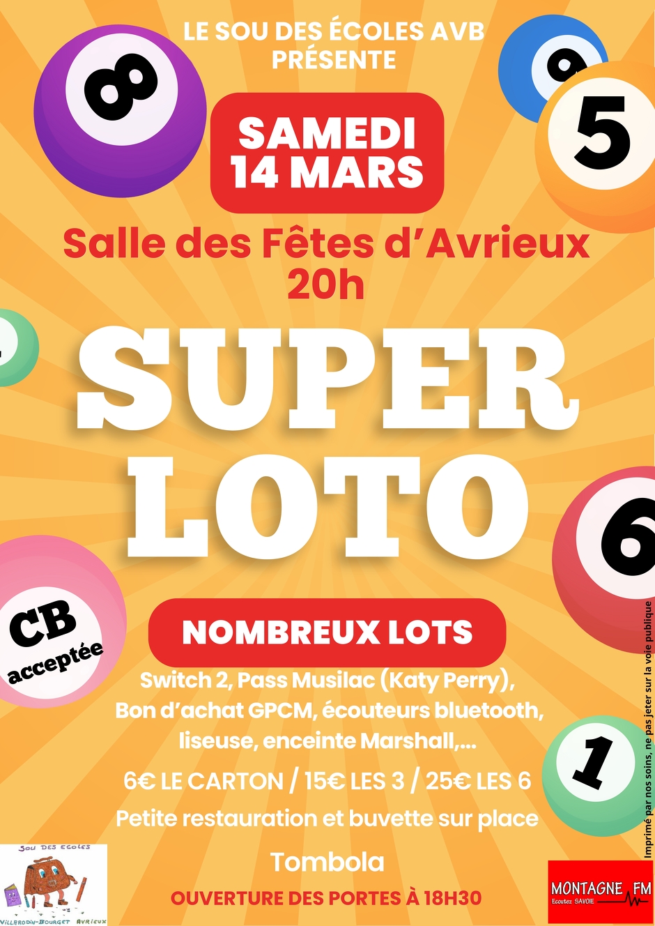 © Super Loto du sou des écoles_Avrieux - Sou des ecoles Avrieux Villarodin Bourget