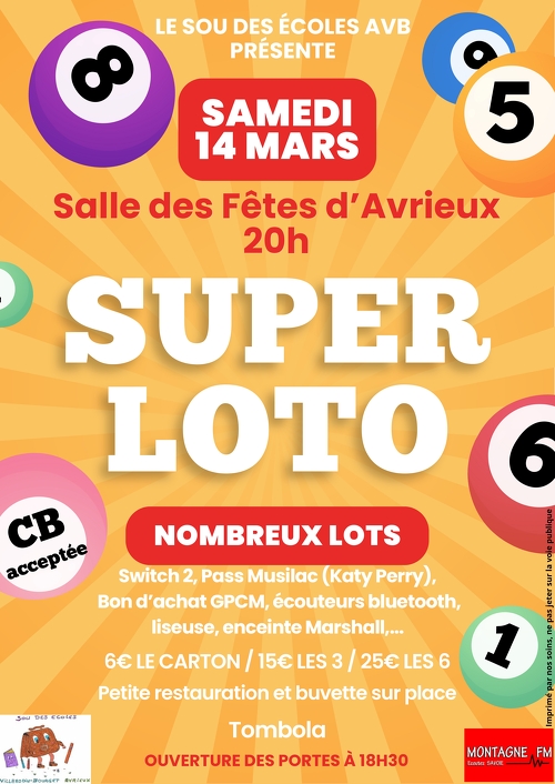 Super Loto du sou des écoles